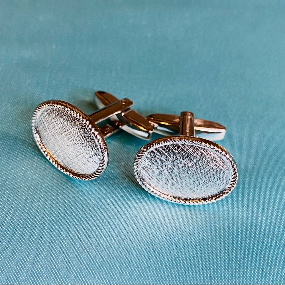 New Foster Silver Tone Cufflinks